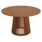 Modway Lane 47 Inch Round Outdoor Patio Teak Wood Dining Table