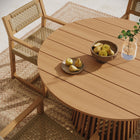 Modway Lane 47 Inch Round Outdoor Patio Teak Wood Dining Table