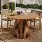 Modway Lane 47 Inch Round Outdoor Patio Teak Wood Dining Table