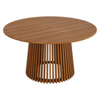 Modway Lane 55 Inch Round Outdoor Patio Teak Wood Dining Table