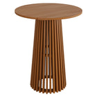 Modway Lane 31 Inch Round Outdoor Patio Teak Wood Bar Table