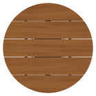 Modway Lane 31 Inch Round Outdoor Patio Teak Wood Bar Table