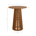 Modway Lane 31 Inch Round Outdoor Patio Teak Wood Bar Table