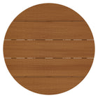 Modway Lane 35 Inch Round Outdoor Patio Teak Wood Bar Table