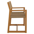Modway Reed Outdoor Patio Teak Wood Rattan Dining Chair