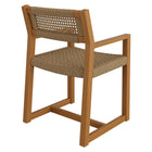 Modway Reed Outdoor Patio Teak Wood Rattan Dining Chair