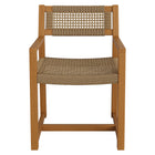 Modway Reed Outdoor Patio Teak Wood Rattan Dining Chair