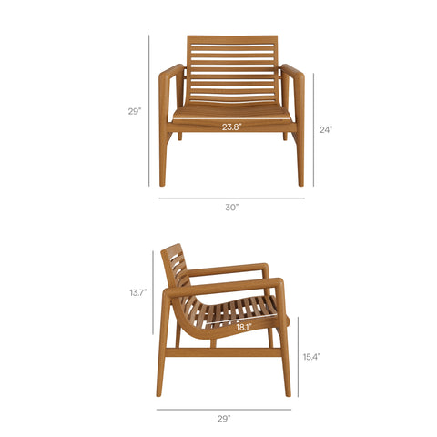 Modway Hayden Outdoor Patio Teak Wood Armchair