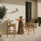 Modway Rowe 3-Piece Outdoor Patio Teak Wood Bar Set