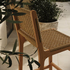 Modway Rowe 5-Piece Outdoor Patio Teak Wood Bar Set
