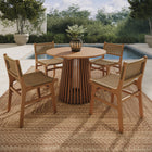Modway Rowe 5-Piece Outdoor Patio Teak Wood Dining Set - 39"