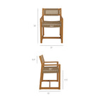 Modway Reed 5-Piece Outdoor Patio Teak Wood Dining Set - 39"