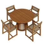 Modway Reed 5-Piece Outdoor Patio Teak Wood Dining Set - 47"