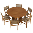 Modway Rowe 7-Piece Outdoor Patio Teak Wood Dining Set