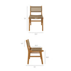 Modway Rowe 7-Piece Outdoor Patio Teak Wood Dining Set