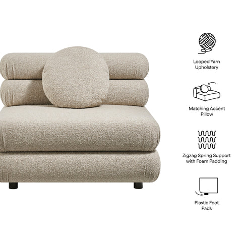 Modway Jubilee Upholstered Modular Armless Chair