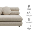 Modway Jubilee Upholstered Modular Armless Loveseat