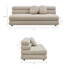 Modway Jubilee Upholstered Modular Armless Loveseat