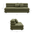 Modway Jubilee Upholstered Modular Armless Loveseat