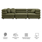 Modway Jubilee 3-Piece Upholstered 3-Piece Modular Sofa Set