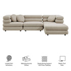 Modway Jubilee 4-Piece Upholstered Modular Sofa Set