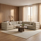 Modway Jubilee 5-Piece Upholstered Modular L-Shaped Sofa Set