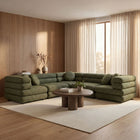 Modway Jubilee 5-Piece Upholstered Modular L-Shaped Sofa Set