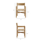 Modway Alvia 6-Piece Oak Wood Dining Table and Seating Set