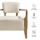 Modway Zinnia Striped Fabric Upholstered Accent Chair