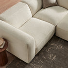 Modway Auren 3 Piece Lattice Bouclé Upholstered Modular Loveseat with Ottoman