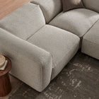 Modway Auren 3 Piece Lattice Bouclé Upholstered Modular Loveseat with Ottoman