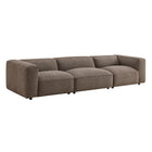 Modway Auren 3 Piece Lattice Bouclé Upholstered Modular Sofa