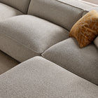 Modway Auren 4 Piece Lattice Bouclé Upholstered Modular Sofa with Ottoman