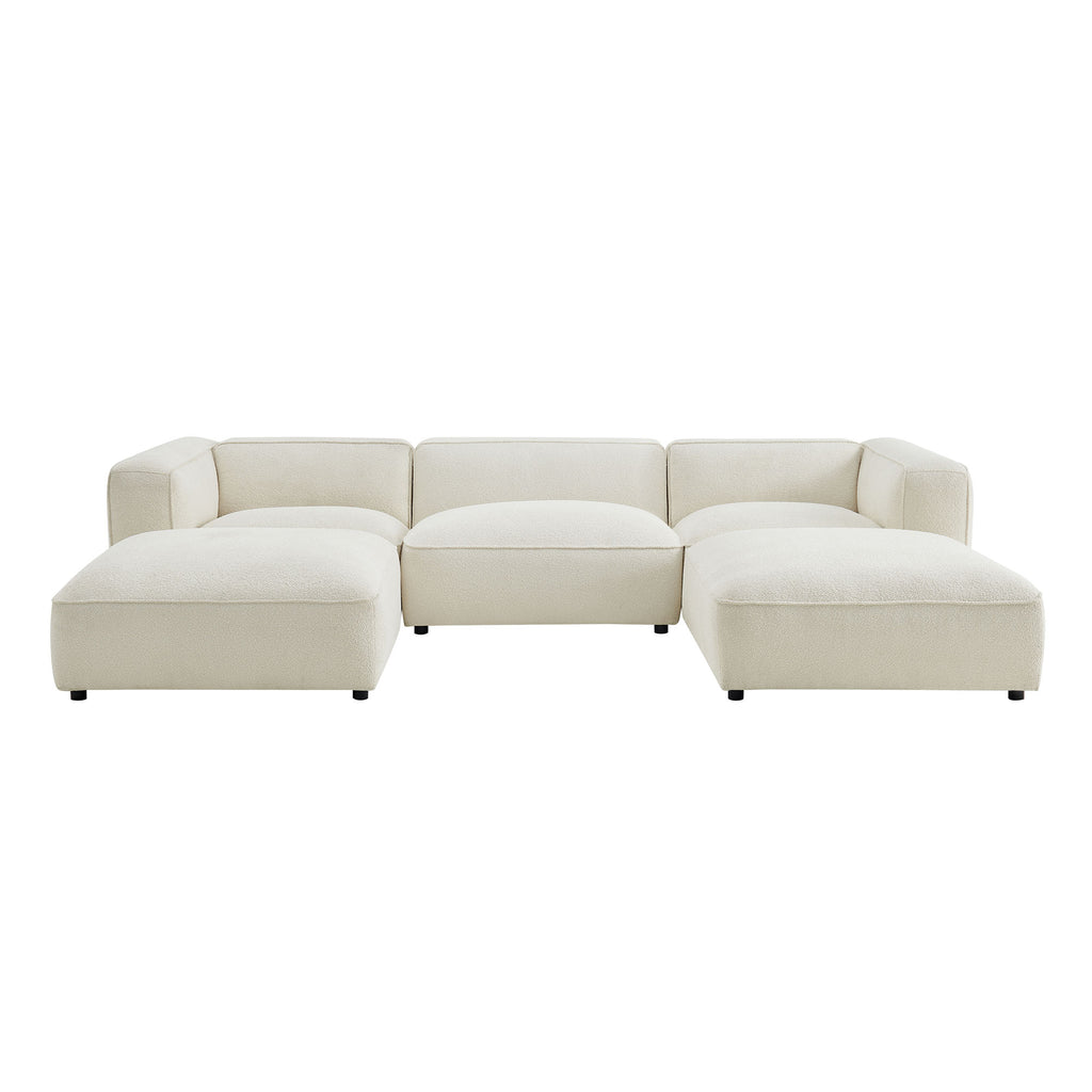 Modway Auren 5 Piece Lattice Bouclé Upholstered Modular Sectional - EEI-7722