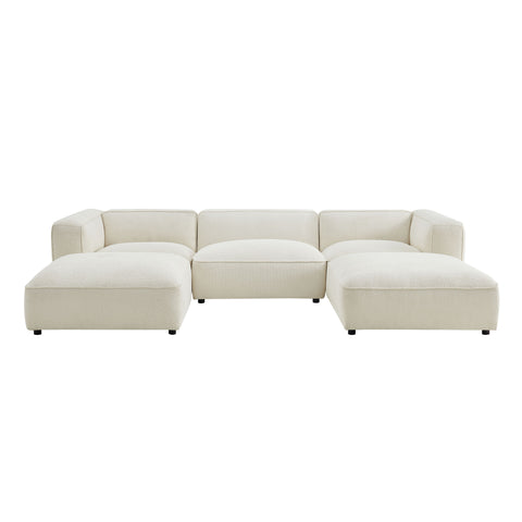 Modway Auren 5 Piece Lattice Bouclé Upholstered Modular Sectional - EEI-7722