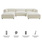 Modway Auren 5 Piece Lattice Bouclé Upholstered Modular Sectional - EEI-7722