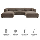 Modway Auren 5 Piece Lattice Bouclé Upholstered Modular Sectional - EEI-7722