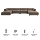 Modway Auren 5 Piece Lattice Bouclé Upholstered Modular Sectional - EEI-7722