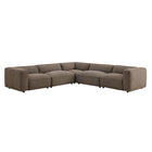 Modway Auren 5 Piece Lattice Bouclé Upholstered Modular Corner Sectional - EEI-7724