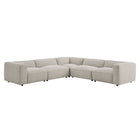 Modway Auren 5 Piece Lattice Bouclé Upholstered Modular Corner Sectional - EEI-7724