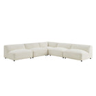 Modway Auren 5 Piece Lattice Bouclé Upholstered Modular Corner Sectional - EEI-7724
