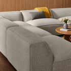 Modway Auren 5 Piece Lattice Bouclé Upholstered Modular Corner Sectional - EEI-7724