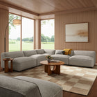 Modway Auren 5 Piece Lattice Bouclé Upholstered Modular Corner Sectional - EEI-7724