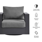 Modway Tahoe Outdoor Patio Powder-Coated Aluminum Swivel Armchair