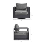 Modway Tahoe Outdoor Patio Powder-Coated Aluminum Swivel Armchair
