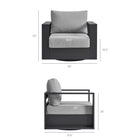 Modway Tahoe Outdoor Patio Powder-Coated Aluminum Swivel Armchair