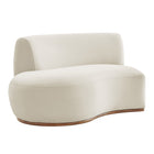 Modway Rialta Curved Left-Arm Performance Velvet Sectional Loveseat