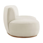 Modway Rialta Curved Left-Arm Performance Velvet Sectional Loveseat