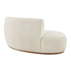 Modway Rialta Curved Left-Arm Performance Velvet Sectional Loveseat
