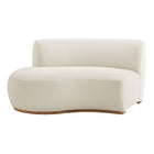 Modway Rialta Curved Left-Arm Performance Velvet Sectional Loveseat
